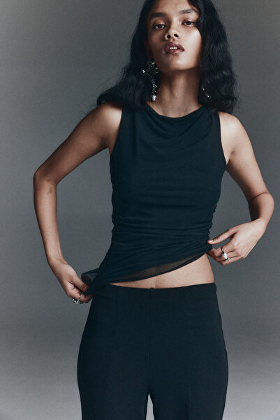 H&M Drapeli Kolsuz File Üst