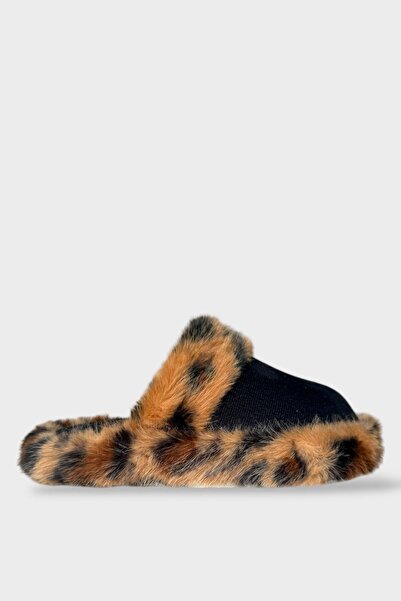 Liger Γυναικείες παντόφλες με βελούδινη λεπτομέρεια ΜΑΥΡΟ