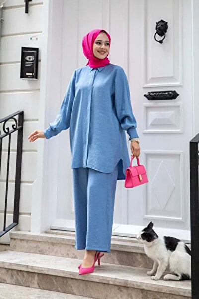 Tesettür Diyarı Παντελόνι από ύφασμα Modal, Παντελόνι Oversize, Σετ Χιτζάμπ -...