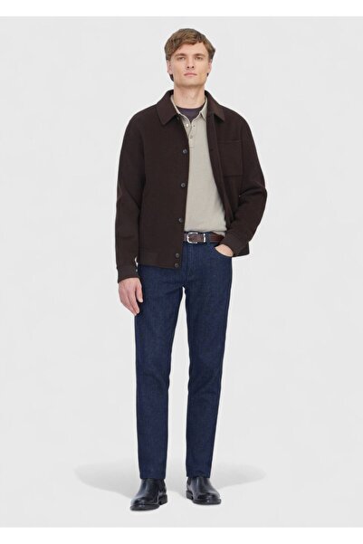 Ramsey Kahverengi Regular Fit Dik Yaka Casual Örme Mont