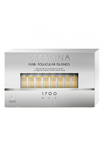 LABO Tratament pentru stadiile inițiale ale subțierii părului la bărbați Crescina Follicular Islands 1700, 20 de fiole