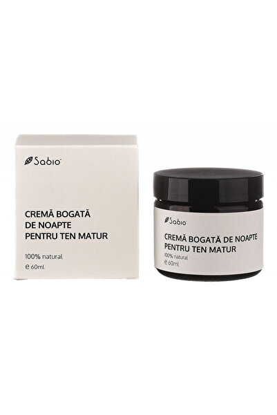 Sabio Πλούσια κρέμα νύχτας για ώριμο δέρμα, Sabio, Κρέμα, 60 ml