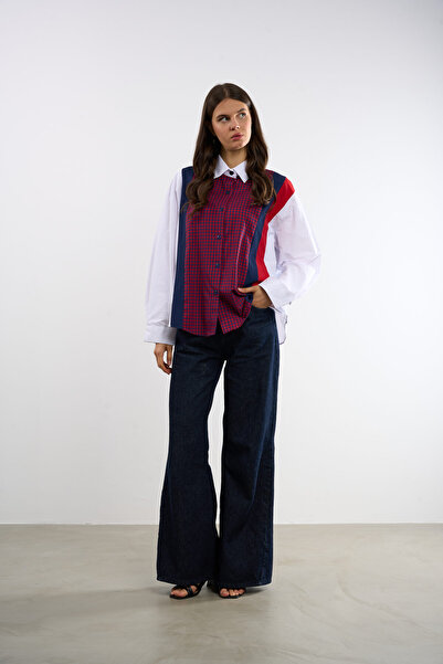 HANIQA Plaid Detailed Shirt