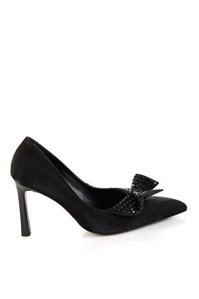 Bambi Siyah Kadın Klasik Topuklu Ayakkabı K01565016438