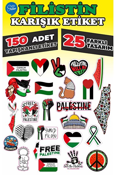 1001 sticker Palestine Mixed Label