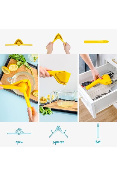 Dreamfarm Evrekala Lemon Squeezer 24 cm Lemon Juicer - Authorized Evrekala - Yellow Lemon Fluicer Squeeze