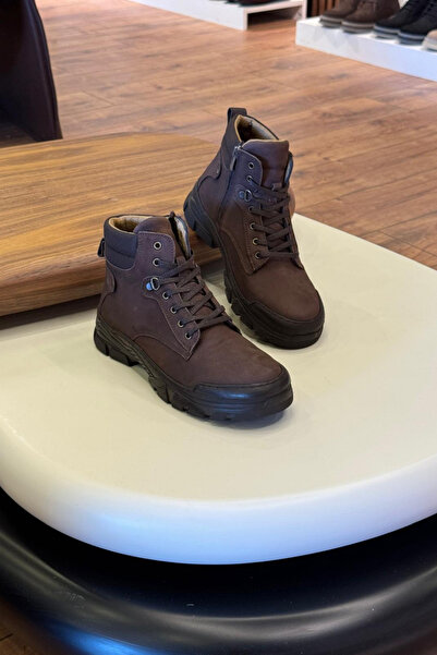 Luiz Paulo 9208 Brown Nubuck Genuine Leather Boots