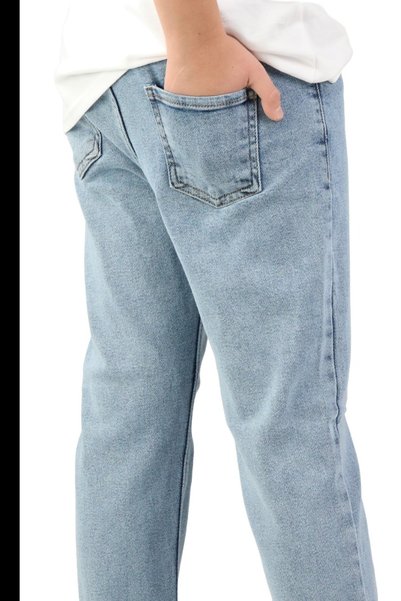 Stilova Boy's Slim Fit Slim Fit Straight Leg Blue Jean Trousers with Pockets