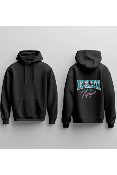 Sebesta Fashion سترة بقلنسوة من القطن بثلاثة خيوط مطبوعة من ديلاتا زيتا للموس...