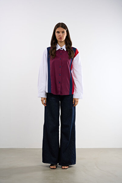 HANIQA Plaid Detailed Shirt