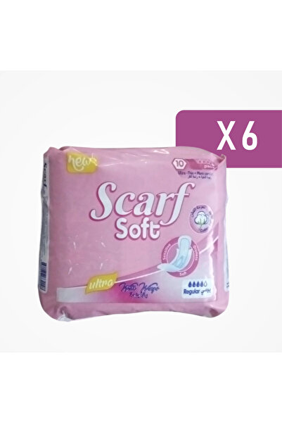 Scarf Soft Hygiene Daily Pad Ultra Thin 10 Pack X 6 Packs (60 Pieces)