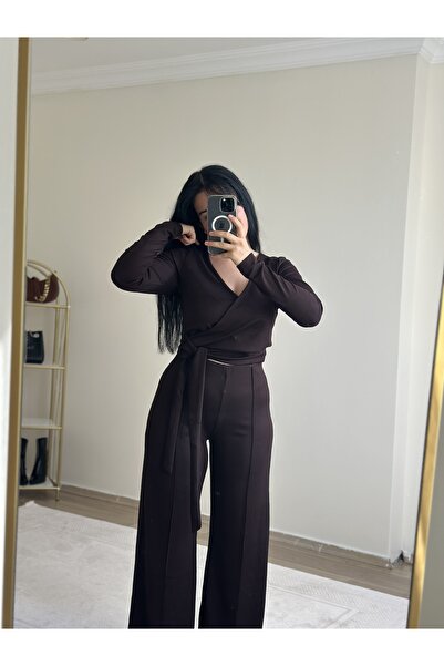 YELZEY BUTİK Belted Double-Breasted Suit