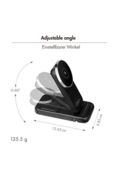 LogiLink 4 in 1 USB-C wireless charging station compatible with Apple MagSafe 20.5W, Logilink, I-CHARGE-WR420