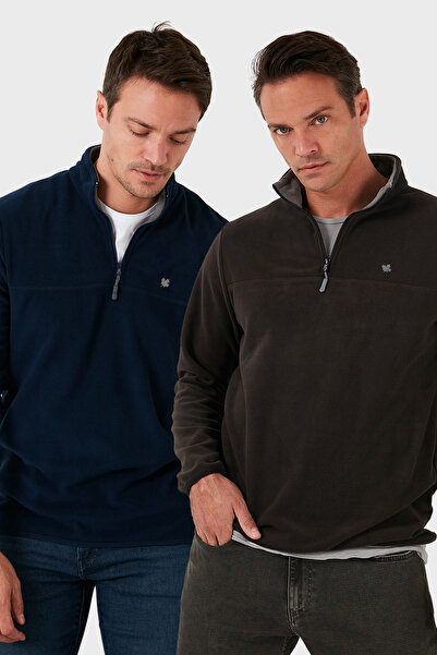 Buratti Slim Fit Anti-Pilling Χωρίς Πυκνώματα Λαιμόκοψη Μπατό Κορδόνι Πακέτο 2 Φλις Ανδρικό POLAR 5906