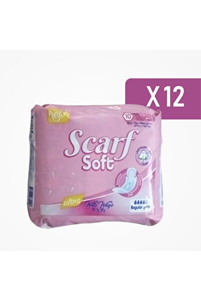 Scarf Soft Hygiene Daily Pad Ultra Thin 10 Pack X 12 Packs (120 Pieces)