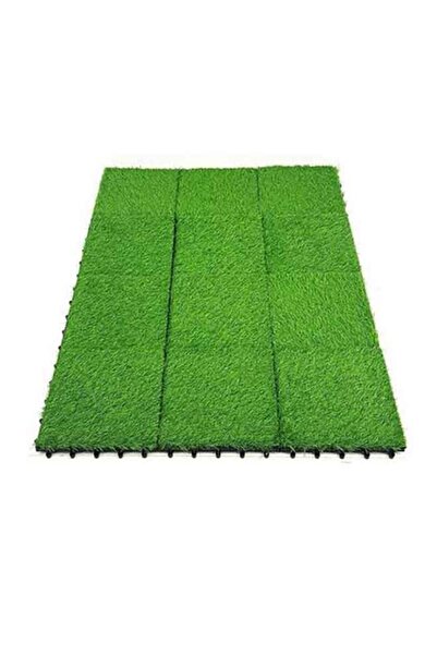 co arma بلاط أرضيات على شكل عائلة بتصميم عشبي، 12 قطعة، أخضر، 30×30×2 سم