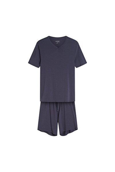 ESOTIQ HOMME Men's Classic Short Pajama Set T-Shirt & Shorts Cotton & Modal Breathable | Adept