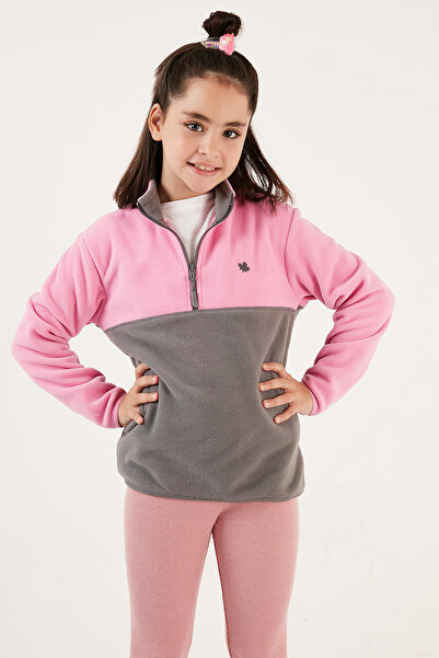 Lela Soft Textured Half Zip Color Block Stand Collar 2-Pack Fleece Children's Polar 5905004S2