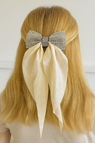 TAKIŞTIR Κρεμ χρώματος πέτρα με λεπτομέρεια κορδέλας με αυτόματο κούμπωμα