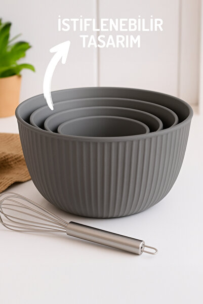 Nandy Home Luno Model 4-Piece Bowl Set – 500/1300/2600/4200ml - Storage Container Set