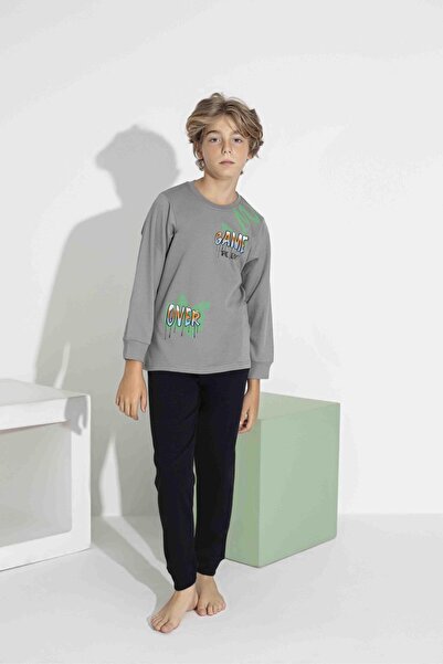 RAPAPA Boys' Long Sleeve Pajama Set – Comfortable Interlock Fabric 7411g