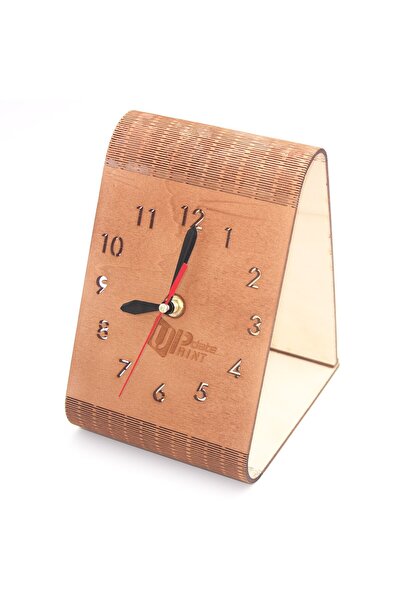 OEM Personalized desk clock, made of wood, 210x140 mm, brown color