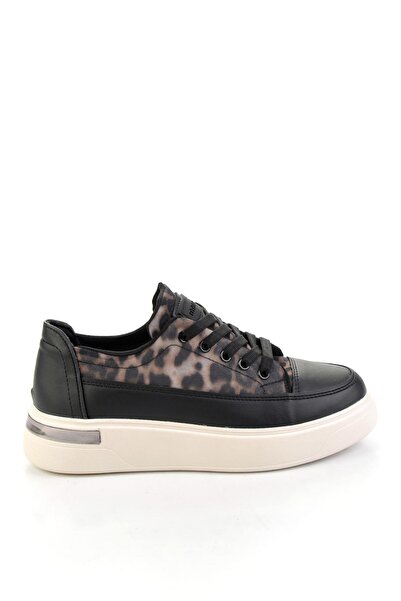 Bambi Siyah Leopar Kadın Sneaker K01179300822
