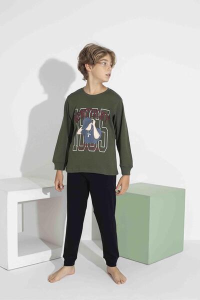 RAPAPA Boys' Long Sleeve Pajama Set – Cotton Interlock Fabric 7417