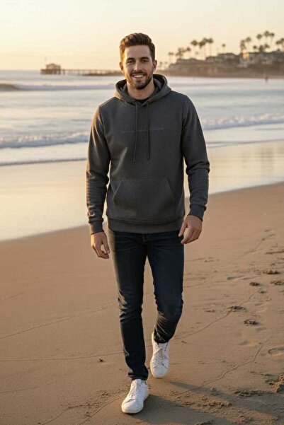 Voltaj Ανδρικό φούτερ με κουκούλα Fern Anthracite