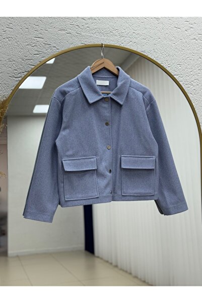 BENAHOLL سترة بيليتا قصيرة بأزرار معدنية - EN2170 أزرق