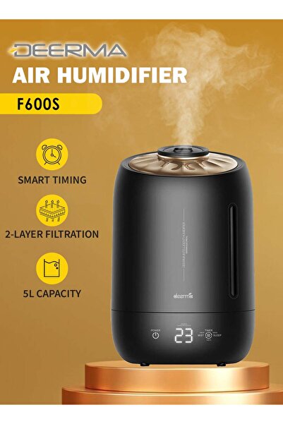 Deerma Compact High Mist Humidifier with Double Water Inlet Designed Mist Maker Timing Function Cons