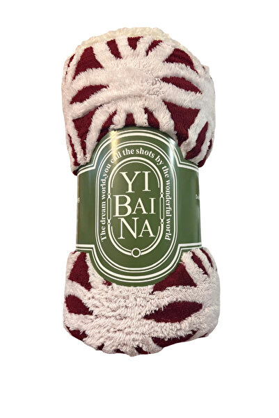 OEM Fluffy Double Blanket with Fur – Soft, Warm, Geometric Pattern, 200 x 230