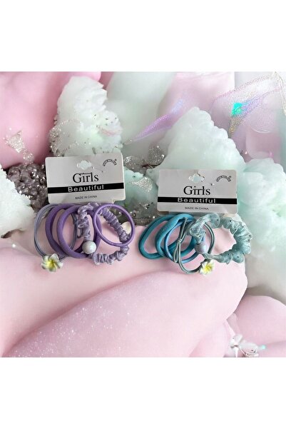 The Cloudish Shop Set de 5 catarame pentru fetiță cu detaliu de perle de flori