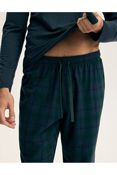 ESOTIQ HOMME Men's Classic Pajama Set Long Sleeve & Pants Relaxed Fit Breathable Comfy | Annex