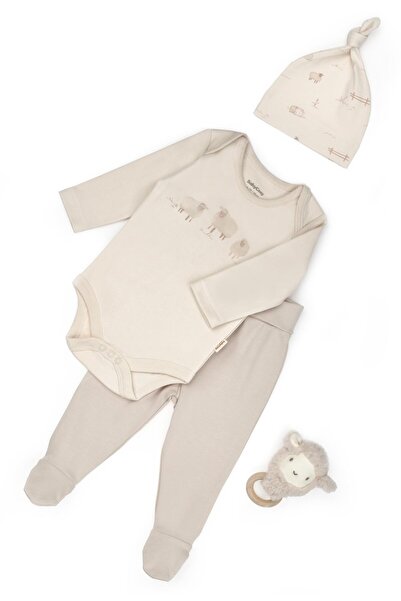 BabyCosy Organic Wear طقم أطفال مكون من 3 قطع (بنطلون، تي شيرت بأكمام طويلة، ...