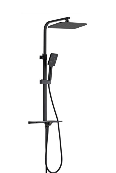Aquamix DOMİNO SİYAH BASMALI DUŞ SET