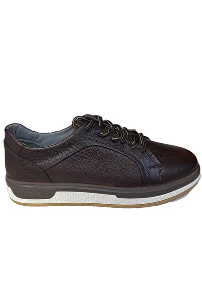 Shubuu Men's Daily Seasonal Winter Genuine Leather Shoes Non-Slip Sole Orthopedic Lace-Up