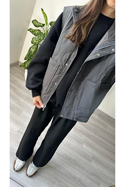 ZAEL COLLECTION DALGA DESENLİ MEVSİMLİK YELEK