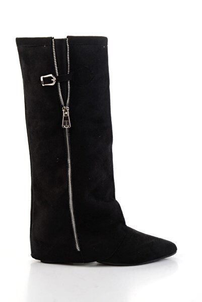 Bambi Siyah Hakiki Deri Kadın Çizme K03678029002
