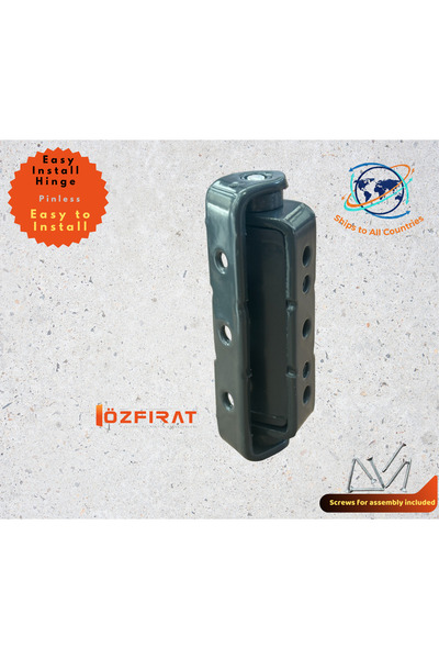 ÖZFIRAT PVC YAPI Practical Pinless 80 mm Pvc Pimapen Door Window Hinge – Durable Steel, Anthracite Color