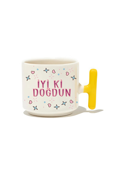 baskigo.com Happy Birthday Latte Cup- Gift Ceramic Mug