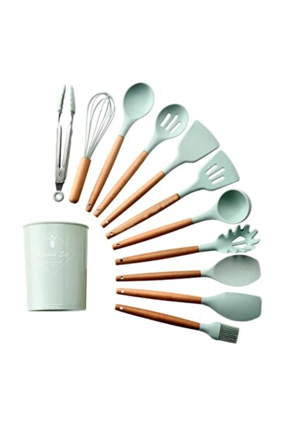 KlaussTech Set de ustensile de bucătărie, 12 articole, silicon rezistent la c...