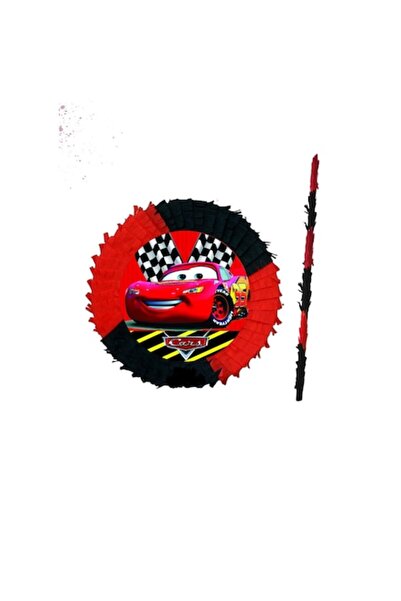 OEM Pinata Fulger McQueen rotundă, diametru 42 cm + băț, Cars Pinata