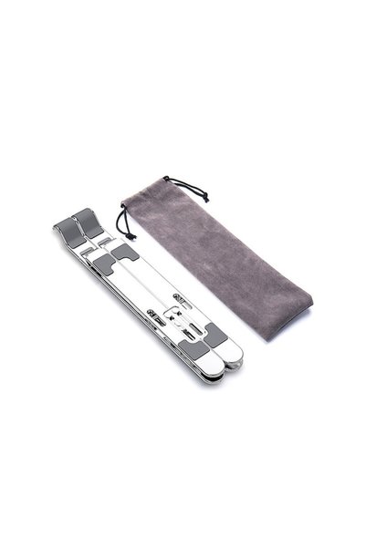 OEM Suport portabil pentru laptop, înălțime reglabilă, pliabil, aluminiu, 10-15,6”, argintiu
