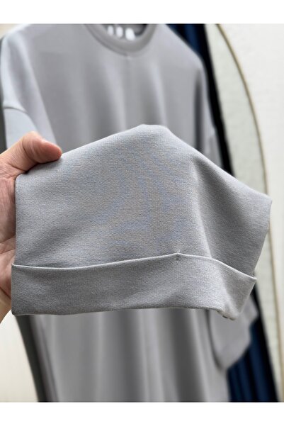 BENAHOLL Ariyla με ραφές στο μπροστινό μέρος και στα άκρα των μανικιών, άνοιγμα κορδόνια στα πλαϊνά Sweat-ZN5988 Γκρι