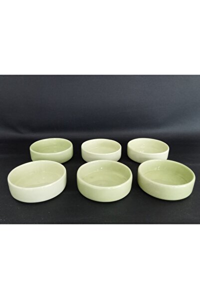 Zümrüdüanka Seramik Renkli 6'Lı Seramik El Yapımı Reçellik-Çerezlik Kase