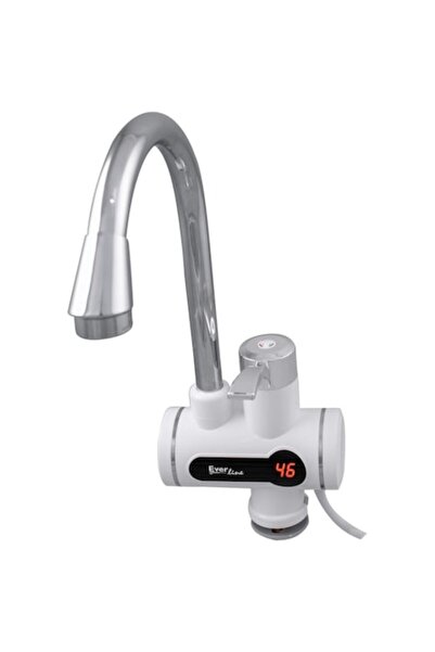 Everline Ηλεκτρική βρύση για άμεσο ζεστό νερό, οθόνη LCD θερμοκρασίας, 3000W,...