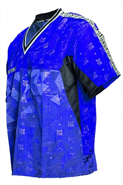Top Ten V-neck T-shirt, "Prism", Top Ten, Blue, XL