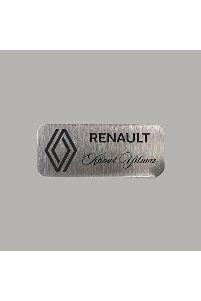 CRF Kişiye Özel Renault Sport Yeni Logo Adınız Soyadınız Metal Etiket 3x7 cm ...