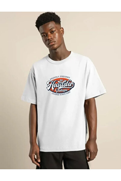 Wear Up Tricou oversize imprimat unisex - alb